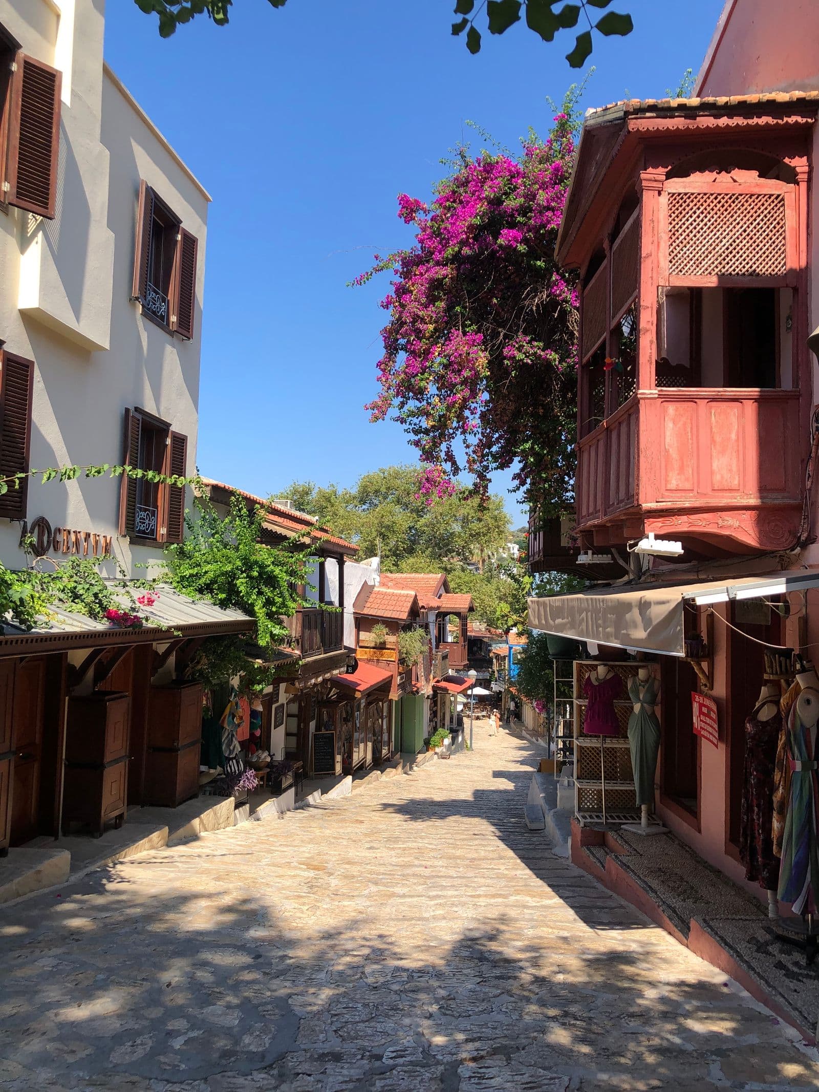 Whitewashed old town streets